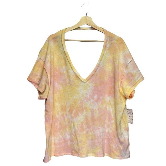 Free People We The Free All Mine Top Relaxed Berry Orange - Picture 5 of 13